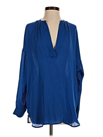 Vince. 3/4 Sleeve Silk Top (view 1)