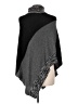 Say What? 100% Acrylic Gray Poncho One size - photo 2