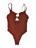 Vitamin A Solid Brown One Piece Swimsuit Size 12 - photo 1