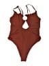 Vitamin A Solid Brown One Piece Swimsuit Size 12 - photo 2