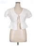Derek Heart 100% Cotton White Short Sleeve Blouse Size XL - photo 1