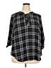 Torrid 100% Polyester Black 3/4 Sleeve Blouse Size 2X Plus (2) - photo 1