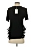 Clu Black Short Sleeve Top Size S - photo 2