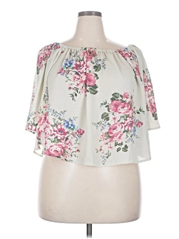 Charlotte Russe Short Sleeve Blouse (view 1)