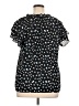 Pleione 100% Polyester Black Short Sleeve Blouse Size XL - photo 2