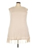 Logo Layers Ivory Sleeveless Blouse Size 3X - photo 1