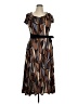 Unbranded Print Brown Casual Dress Size 14 - photo 1