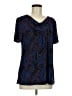 White Stag Blue Short Sleeve Blouse Size M - photo 1