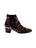 Nine West Animal Print Brown Ankle Boots Size 8 - photo 1