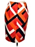 Ann Taylor Graphic Orange Casual Skirt Size 4 - photo 2