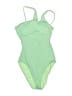Becca Solid Green One Piece Swimsuit Size M - photo 1