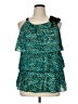 Valerie Stevens 100% Nylon Teal Sleeveless Blouse Size XL - photo 1