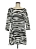 Dotti Stripes Gray Casual Dress Size M - photo 1