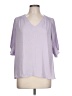 Maison d' Amelie 100% Polyester Purple 3/4 Sleeve Blouse Size L - photo 1
