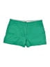 British Khaki Solid Green Shorts Size 2 - photo 1