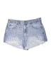 Zara Stars Blue Denim Shorts Size 12 - photo 1