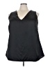 River Island 100% Polyester Black Sleeveless Blouse Size 24 - photo 1