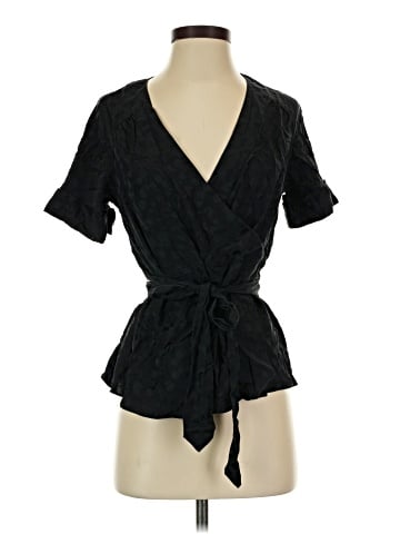 Marc by Marc Jacobs Short Sleeve Silk Top (view 1)
