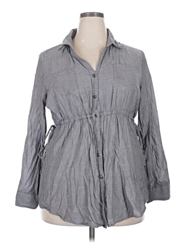 Cato 3/4 Sleeve Button-Down Shirt (view 1)