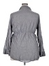 Cato 100% Cotton Gray 3/4 Sleeve Button-Down Shirt Size 18 - photo 2