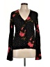 Volcom Black Long Sleeve Blouse Size 10 - photo 1