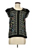 Miss Daisy 100% Polyester Black Short Sleeve Blouse Size 8 - photo 1