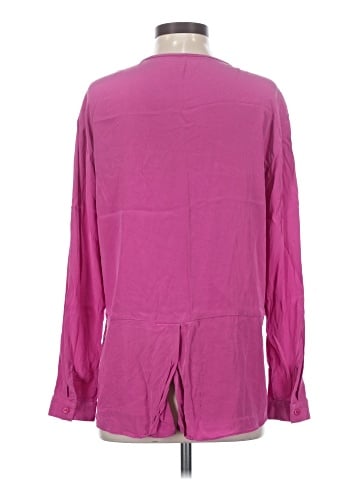 Tibi Long Sleeve Silk Top (view 2)