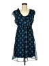 Mossimo 100% Polyester Paisley Blue Casual Dress Size M - photo 1