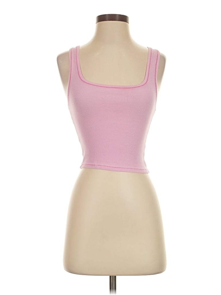 Pre-owned Skims Tank Top Pink Strapless Neckline Tops