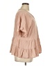 Cotton Bleu Tan 3/4 Sleeve Blouse Size XL - photo 4