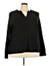 Cuddl Duds Black Long Sleeve Blouse Size 3X - photo 1