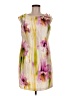 Robbie Bee 100% Polyester Floral Yellow Cocktail Dress Size 6 - photo 1