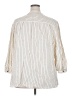 Sanctuary Stripes Ivory 3/4 Sleeve Button-Down Shirt Size 2X - photo 2