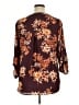 Daniel Rainn 100% Polyester Floral Brown 3/4 Sleeve Blouse Size XL - photo 2