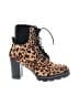 Brash Animal Print Brown Ankle Boots Size 8 - photo 1