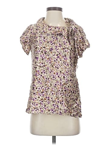 Dialogue Short Sleeve Silk Top (view 1)