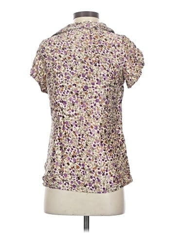 Dialogue Short Sleeve Silk Top (view 2)