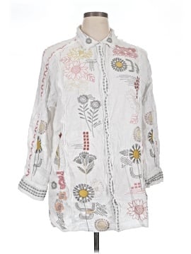 Johnny Was 3/4 Sleeve Button Down Shirt