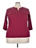 L.L.Bean 100% Cotton Burgundy 3/4 Sleeve Top Size 3X - photo 1