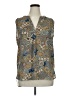 Rose + Olive Paisley Blue Sleeveless Blouse Size XL - photo 1