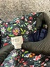 Baby Gap 100% Cotton Floral Blue Shorts Size 12-18 mo - photo 3