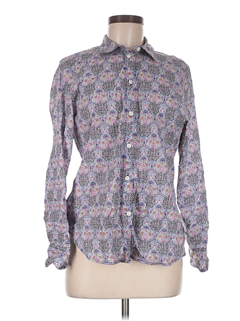 Pre-owned Jcrew Long Sleeve Button Down Shirt In Gray