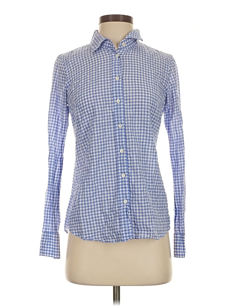 Pre-owned Jcrew Long Sleeve Button Down Shirt In Blue