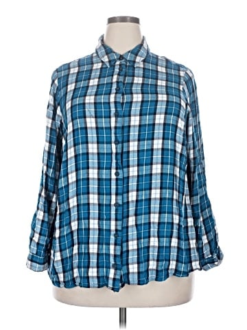 Lane Bryant 3/4 Sleeve Button-Down Shirt (view 1)