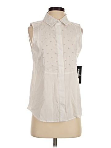Karl Lagerfeld Paris Sleeveless Button-Down Shirt (view 1)