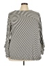 Grace Chevron-herringbone Silver 3/4 Sleeve Blouse Size 3X - photo 1