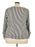 Grace Chevron-herringbone Silver 3/4 Sleeve Blouse Size 3X - photo 2