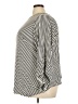 Grace Chevron-herringbone Silver 3/4 Sleeve Blouse Size 3X - photo 5