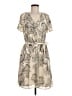 H&M 100% Polyester Paisley Tan Casual Dress Size M - photo 1