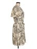H&M 100% Polyester Paisley Tan Casual Dress Size M - photo 4